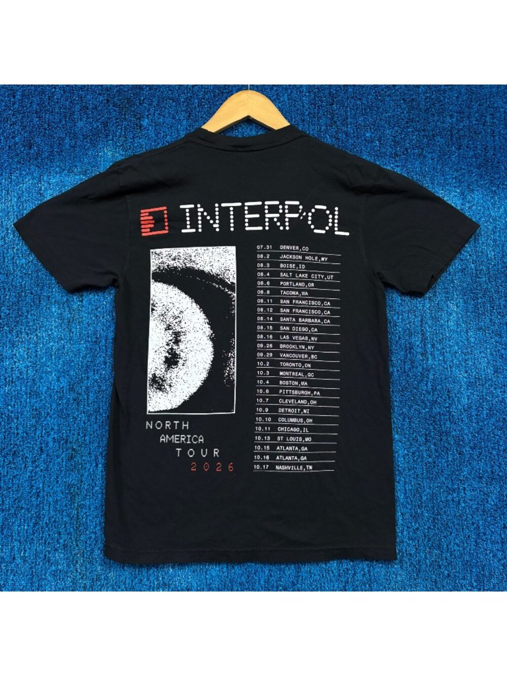 Interpol 2026 North American Tour Dates Art Indie Rock Tee S